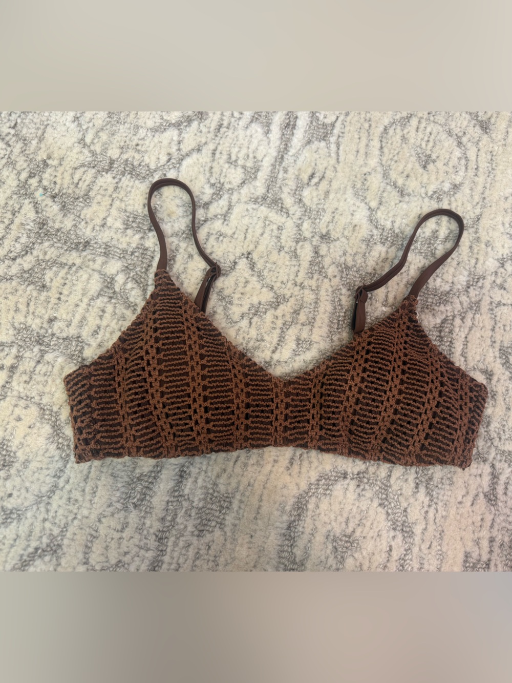 aerie Brown Crochet Bralette